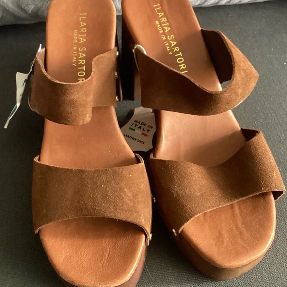New Ilaria  Sartori Brown Suede Women's Sandals - Picture 1 of 4